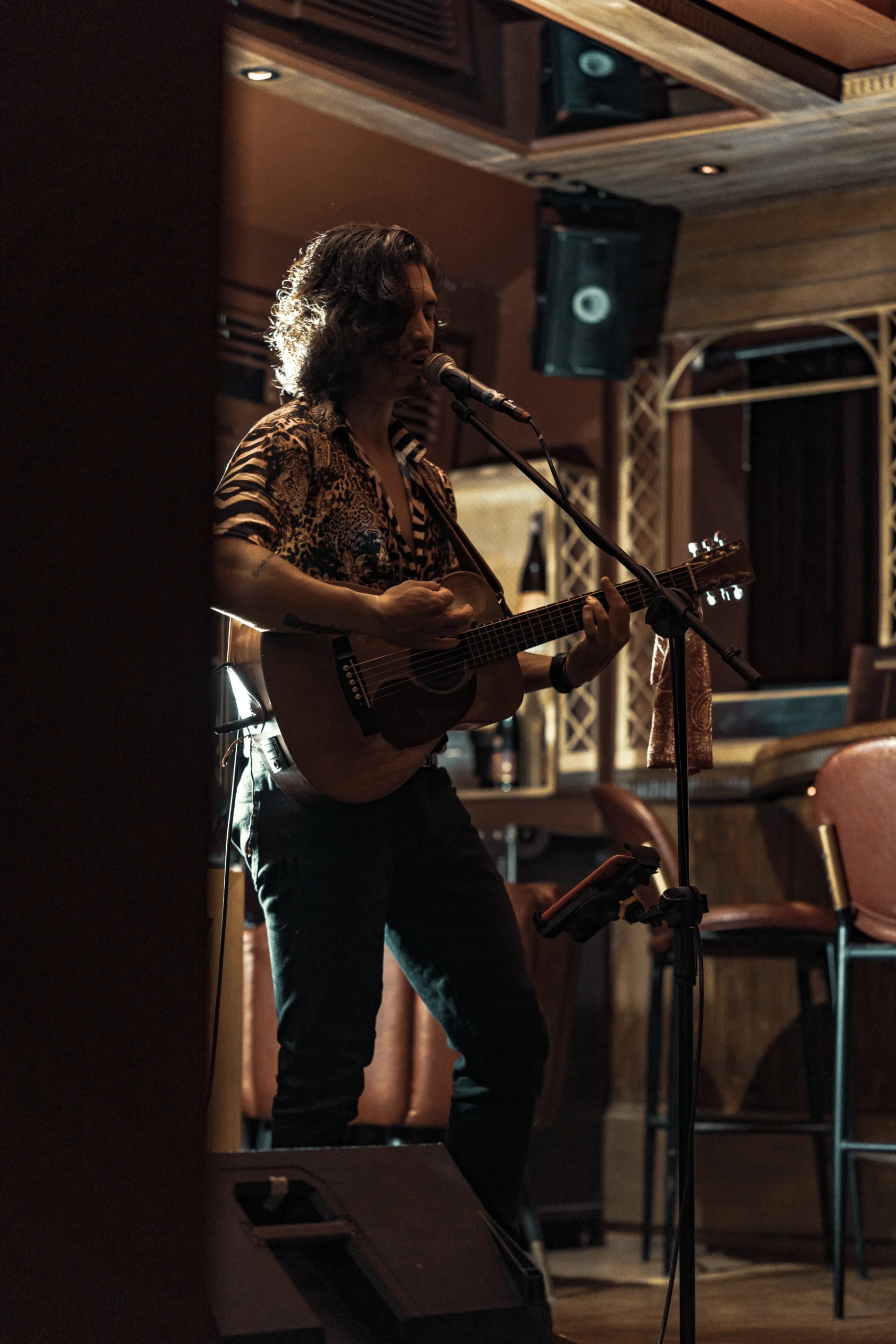 Giancarlo performing live on guitar
